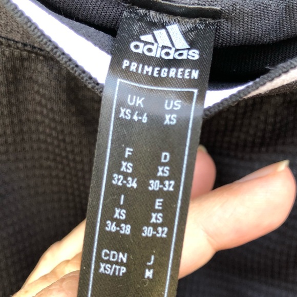 Adidas XS Athletic Club Skirt Skort Black Mesh Prime Green Tennis Golf AEROREADY - Picture 5 of 8